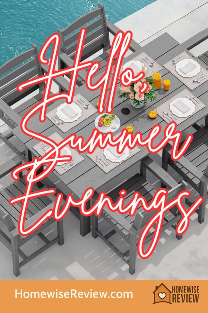 SERWALL Outdoor HDPE Dining Table Set Review