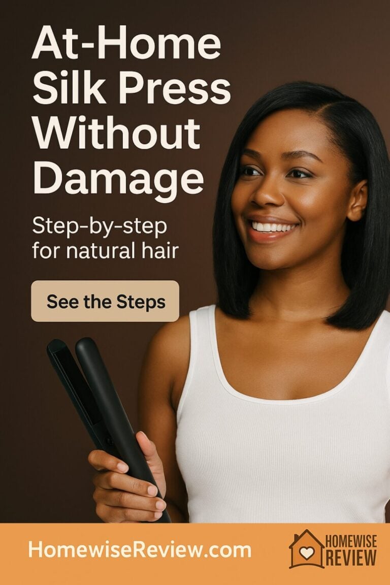 At Home Silk Press on Natural Hair