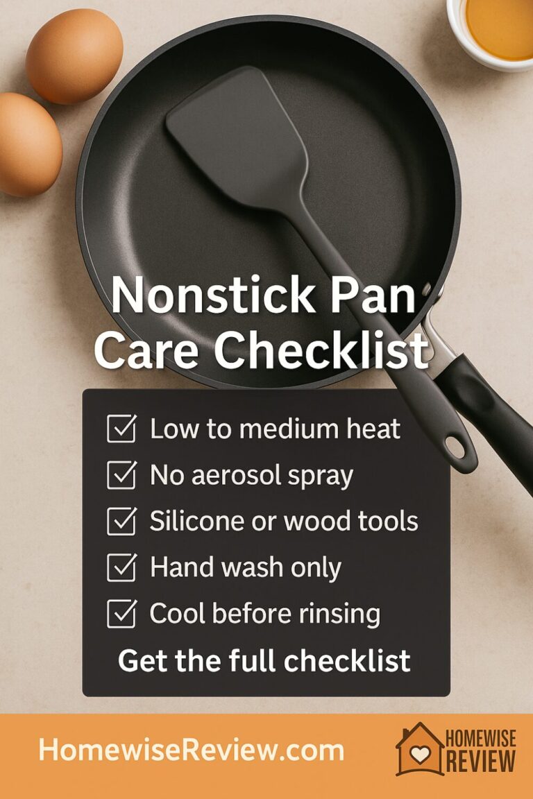 Nonstick Pan Care Checklist