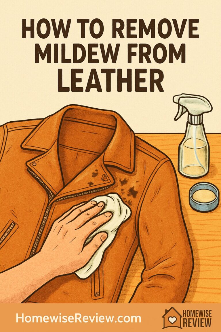 How to remove mildew from leather