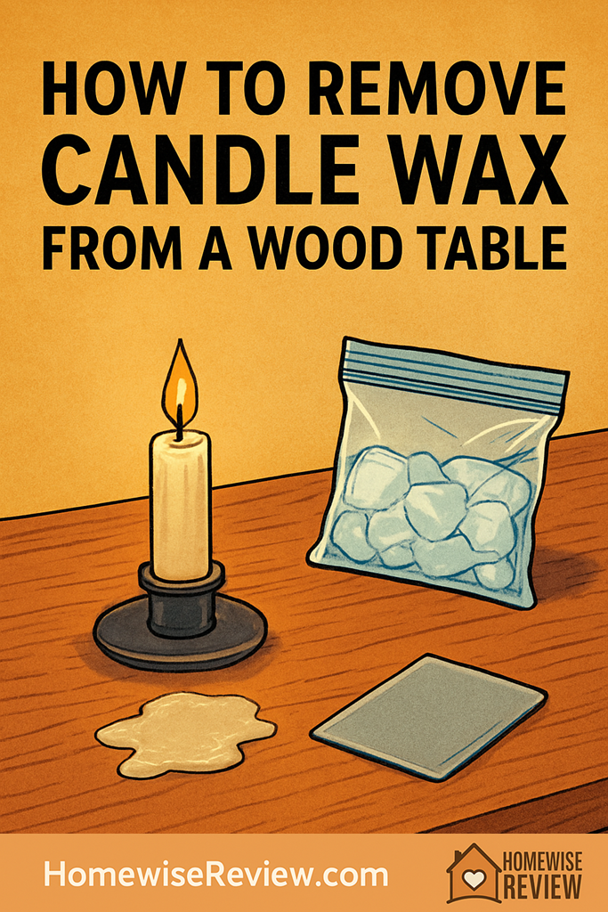 How to remove candle wax from wood table