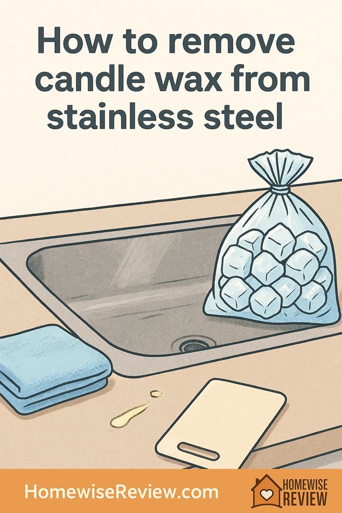 How to remove candle wax from stainless steel