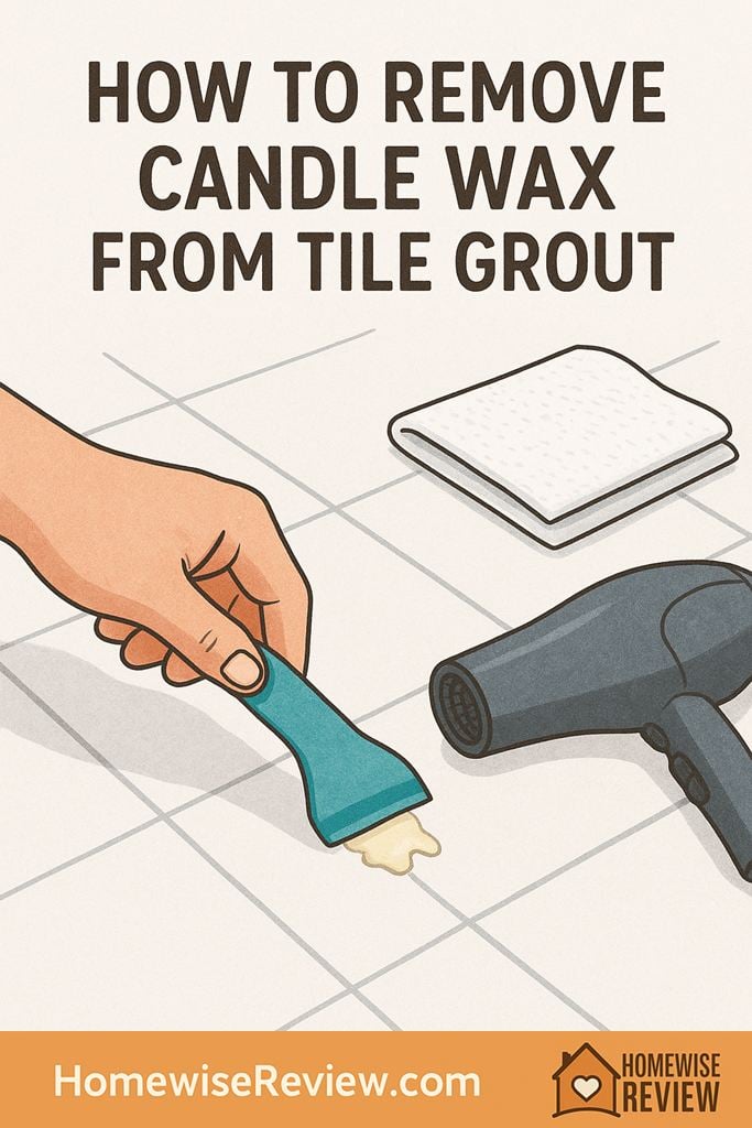 How to remove candle wax from tile grout