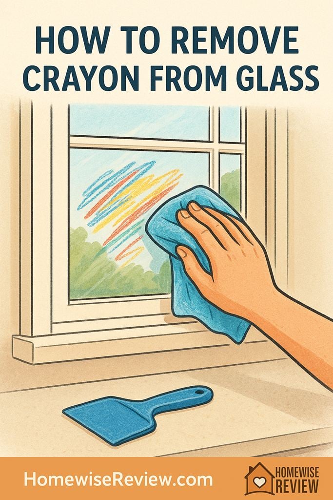 How to remove crayon from glass
