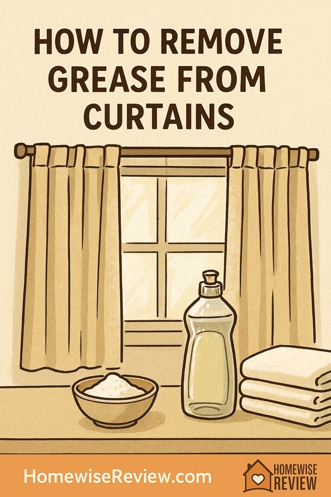 How to remove grease from curtains