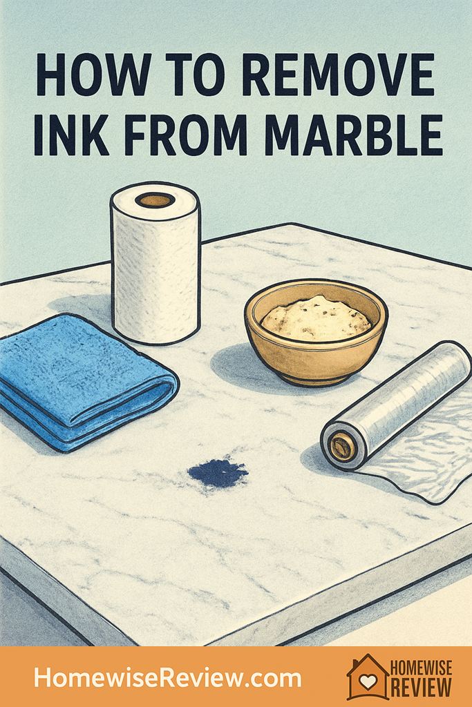 How to remove ink from marble