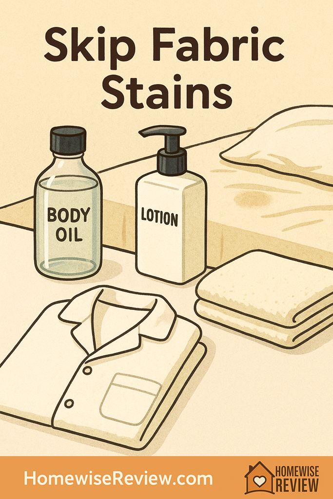 body oil stains clothes